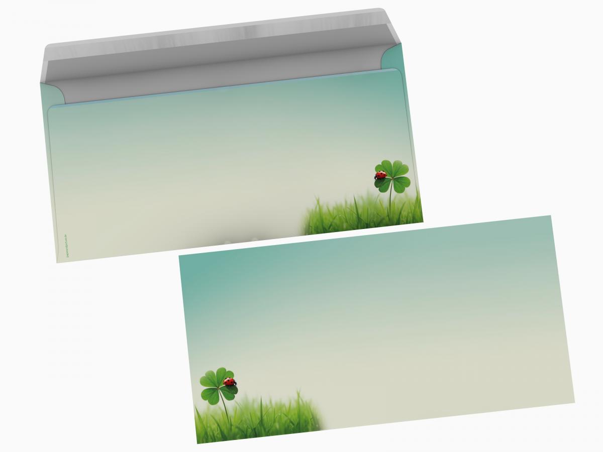 Motivpapier Kleeblatt Briefpapier mit Motiv